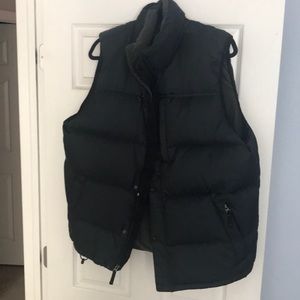 Tall XL LL bean puffy vest dark gray/blue color